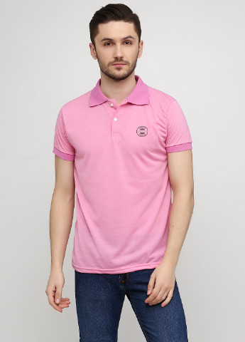 Розовая футболка-поло для мужчин Chiarotex однотонная
