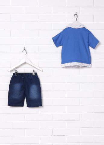 Синий летний комплект (футболка, шорты) IKIZLER