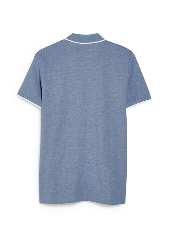 Серо-синяя футболка-поло для мужчин C&A меланжевая