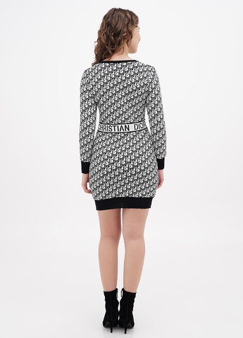 Чорно-білий кежуал сукня силуетна Rosa Shock з написами