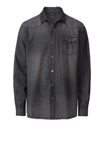Темно-серая джинсовая рубашка однотонная Livergy