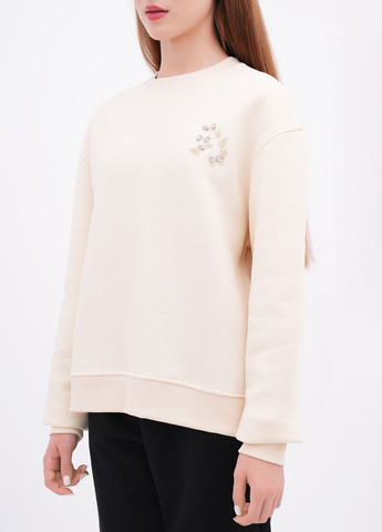 Молочний світшот EQUILIBRI однотонний камені, бісер (346898647)