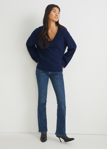 Темно-синій зимовий светр пуловер C&A