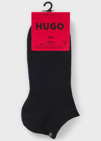 Чёрные носки (6 пар) Hugo Boss логотипы (370300200)