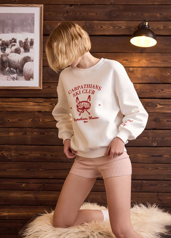 Молочний світшот Gepur напис флокування (371301604)