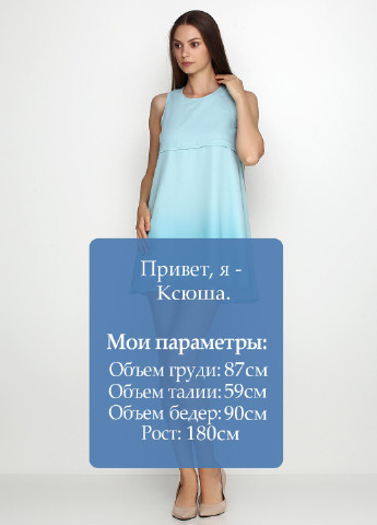 Голубое кэжуал платье Name it градиентное ("омбре")
