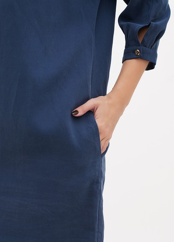 Сіро-синя кежуал сукня Sassofono однотонна