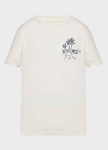 Молочная футболка Gant