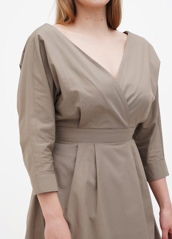 Сіро-зелена кежуал сукня Sassofono Club однотонна