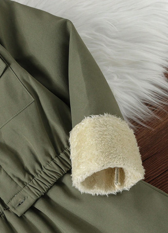 Оливковий (хакі) демісезонний комплект (куртка, спідниця) SHEIN