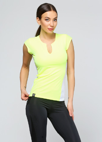 Лимонно-зеленая летняя футболка с коротким рукавом Designed for fitness