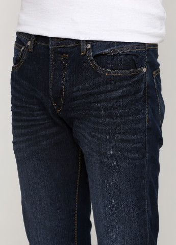 Темно-синие демисезонные регюлар фит джинсы Solid