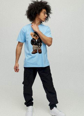 Блакитна футболка чоловіча YAPPI