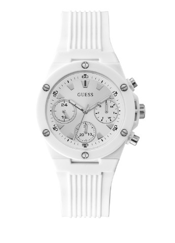 Часы Guess ATHENA GW0255L1 однотонные белые спортивные