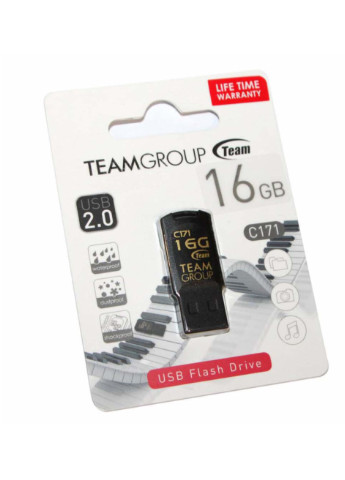 USB флеш накопичувач (TC17116GB01) Team 16gb c171 black usb 2.0 (232750072)