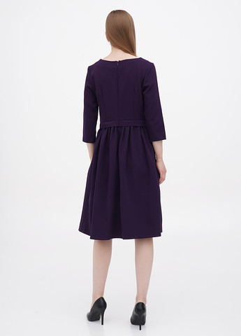 Темно-фиолетовое кэжуал платье клеш Victoria Loks однотонное