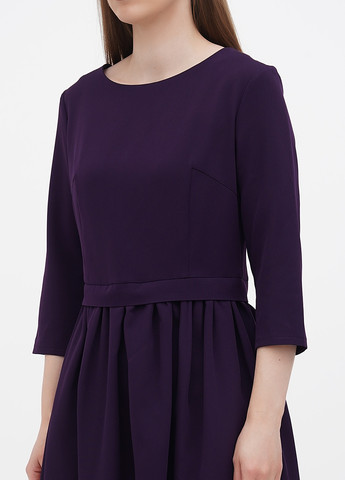 Темно-фіолетова кежуал сукня кльош Victoria Loks однотонна