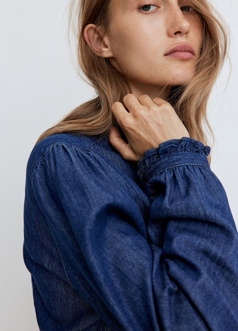 Тёмно-синяя блуза H&M