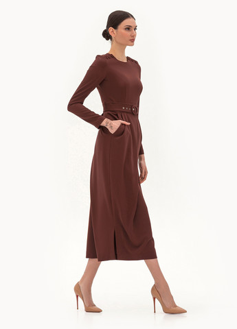 Темно-бежева кежуал сукня футляр BGL однотонна