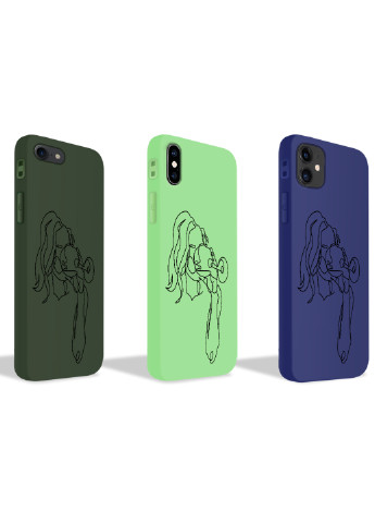 Чехол силиконовый Apple Iphone Xs Контурный минимализм (Contour minimalism) (8938-1357) MobiPrint (219775957)