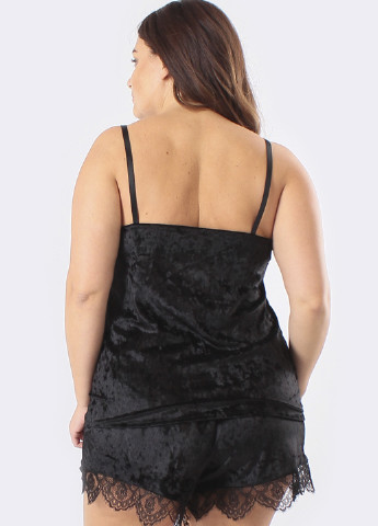 Черная всесезон пижама (топ, шорты) топ + шорты Ghazel