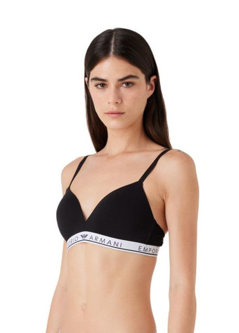 Чорний демісезонний комплект (бюстгальтер, трусики) Emporio Armani