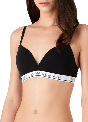 Чорний демісезонний комплект (бюстгальтер, трусики) Emporio Armani