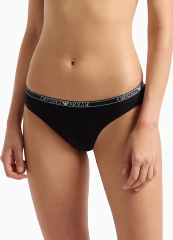 Чорний демісезонний комплект (бюстгальтер, трусики) Emporio Armani