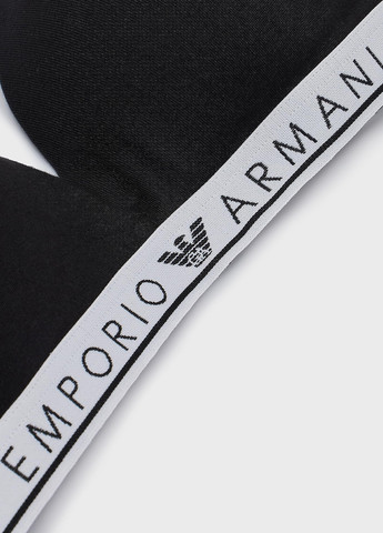 Чорний демісезонний комплект (бюстгальтер, трусики) Emporio Armani