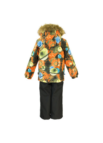 Помаранчевий зимній комплект зимовий (куртка + напівкомбінезон) dante 1 Huppa