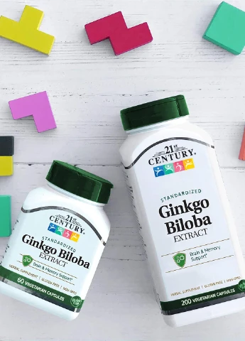 Гинкго билоба, Ginkgo Biloba Extract, 60 mg 200 Veg Caps 21st Century (254325717)