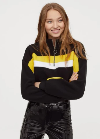 Короткий флисовый джемпер H&M (214658216)