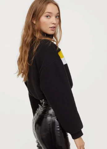 Короткий флисовый джемпер H&M (214658216)