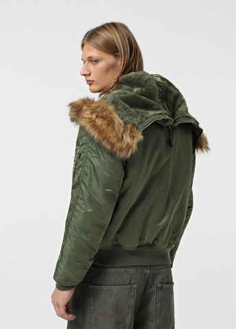 Оливкова (хакі) зимня куртка Alpha Industries N-2B SHORT WAIST