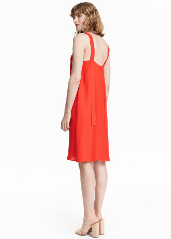 Красное кэжуал платье платье-майка H&M однотонное
