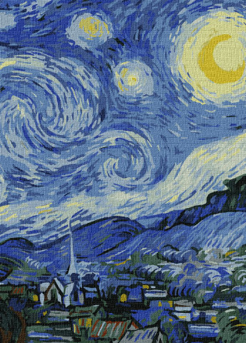 Картина за номерами. Зоряна ніч ©Вінсент Ван Гог. 40х50см. KHO2857. Ідейка Идейка (253052005)