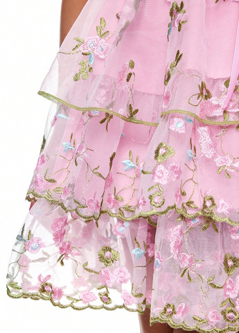 Розовое коктейльное, вечернее платье SHEIN с цветочным принтом