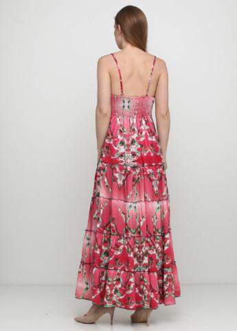 Розовое вечернее платье с открытой спиной Axel с цветочным принтом