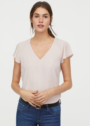 Бледно-розовая блуза H&M