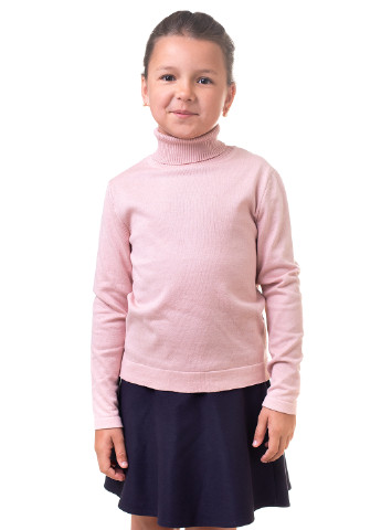 Гольф Bakhur Гольф для девочки с длинным рукавом однотонный розовый кэжуал