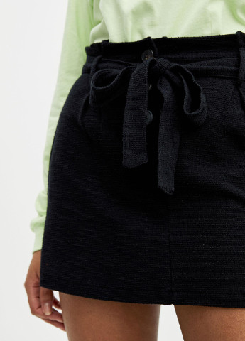 Черная кэжуал однотонная юбка Pull & Bear