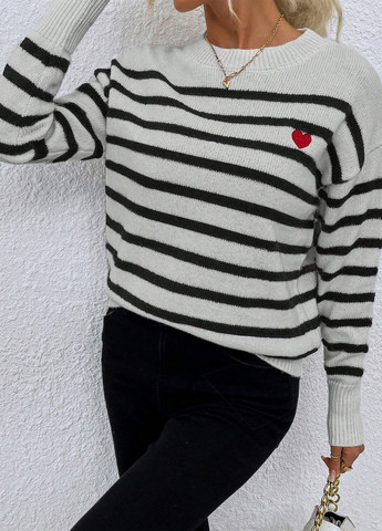 Чорно-білий демісезонний джемпер джемпер SHEIN