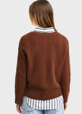 Коричневий зимовий пуловер пуловер Gant