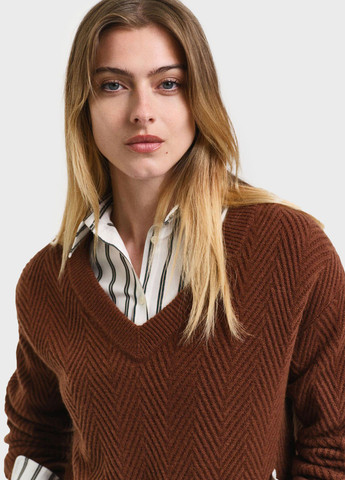 Коричневий зимовий пуловер пуловер Gant