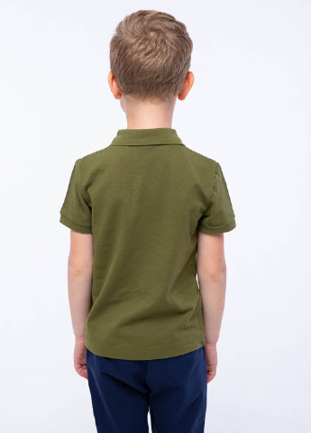 Оливковая детская футболка-поло для мальчика Vidoli однотонная