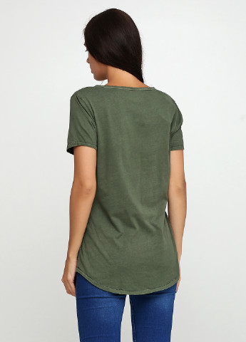 Оливковая летняя футболка Gap