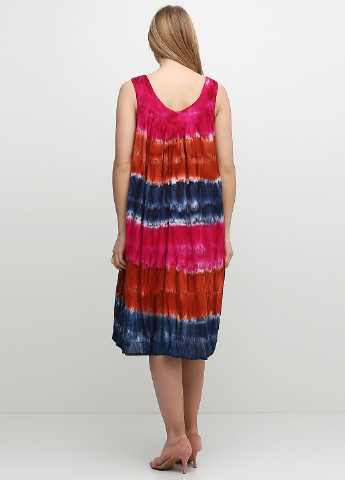 Комбинированное кэжуал платье No Brand с абстрактным узором