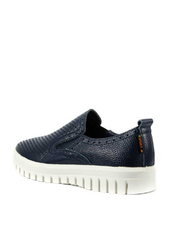 Синие слипоны Allshoes с перфорацией однотонные