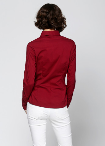 Бордовая кэжуал рубашка однотонная Silvian Heach