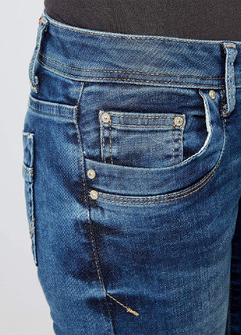 Джинси LTB однотонні темно-сині джинсові бавовна